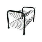 Escorredor De Louças Duplo 13 Pratos E Porta Copos - Preto