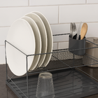 Escorredor De Louças Duplo Aramado Com Bandeja 16 Pratos Dry