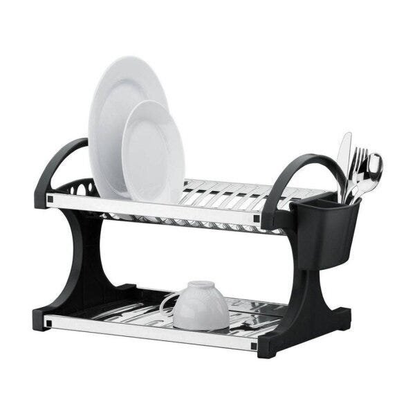 Escorredor De Louças Em Aço Inox 12 Pratos Preto Suprema Brinox Preto ...