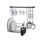 Escorredor de Louças Kit Cook Home 8 Preto Arthi