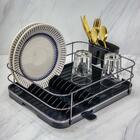Escorredor De Louças Para 12 Pratos E Talheres Ônix Future