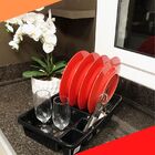 Escorredor De Louças Pratos E Talheres Plástico Vazado Uz Bra