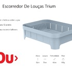 Escorredor De Louças Pratos Talher Copo Ou 44x30 Trium Azul