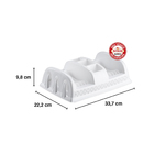 Escorredor de Louças Rattan Plástico Branco Compacto Nitron