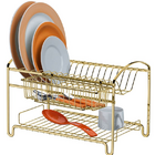 Escorredor De Louças Talheres Duplo Dourado Future 1522dd