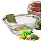 Escorredor De Macarrão Alimentos Cesta Para Frutas Aço Inox M