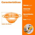 Escorredor De Macarrão E Alimentos Inox Prime 24cm - Lyor 2222