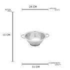 Escorredor De Macarrão E Alimentos Inox Prime 24cm - Lyor 2222