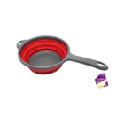 Escorredor De Macarrão Silicone Retrátil C/ Cabo Red