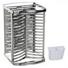 Escorredor de Prato Aço Inox e Plástico 16 Pratos Suprema Brinox