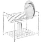Escorredor De Pratos Duplo Cromado Secador De Louça De Pia Co