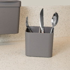 Escorredor de Talheres Trium Plástico Chumbo OU