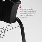 Escorredor Duplo Master com Bica Móvel Preto Aço e Polipropileno Arthi