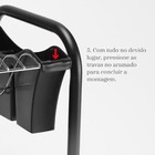 Escorredor Duplo Master com Bica Móvel Preto Aço e Polipropileno Arthi