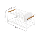 Escorredor Duplo White Aço 21x26x44cm Arthi Eco Design