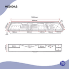 Escorredor Embutido De Louças Inox 304 Escovado Linear 90cm