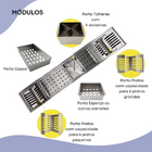 Escorredor Embutido De Louças Inox 304 Escovado Linear 90cm