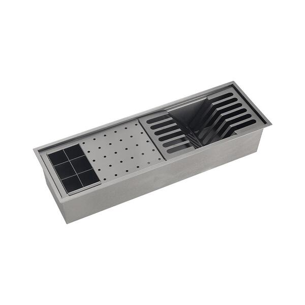 Escorredor Embutido Para Cozinha Gourmet Aço Inox 304 Waiana