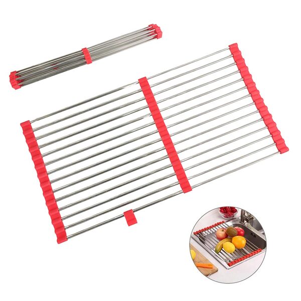 Escorredor Esteira Inox Extensivo Silicone  Cozinha Pia Cuba