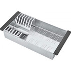 Escorredor Inox Escovado E01 Com Kit Acessórios Arell