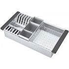 Escorredor Inox Escovado E01 Com Kit Acessórios Arell