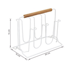 Escorredor para 6 Copos Branco Aço Arthi Eco Design