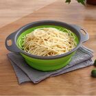Escorredor Silicone Verde Macarrao 30 Cm Vapor Legumes Dobrav