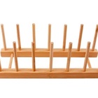 Escorredor Suporte Organizador Em Bambu Para Pratos Copos Xíc