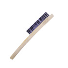 Escova Aço Manual Aeme Cabo De Madeira 3 Fileiras