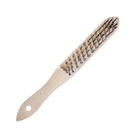 Escova Aço Manual Aeme Cabo De Madeira 4 Fileiras