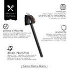 Escova C/ Cabo Longo Espatula Limpar Grelha E Churrasqueira