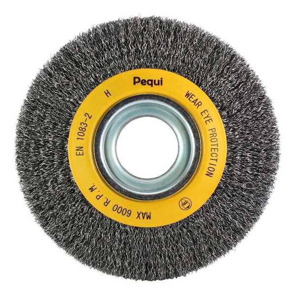 Escova Circular De Aço Ondulado  150mm X 19mm X 32mm - Pequi