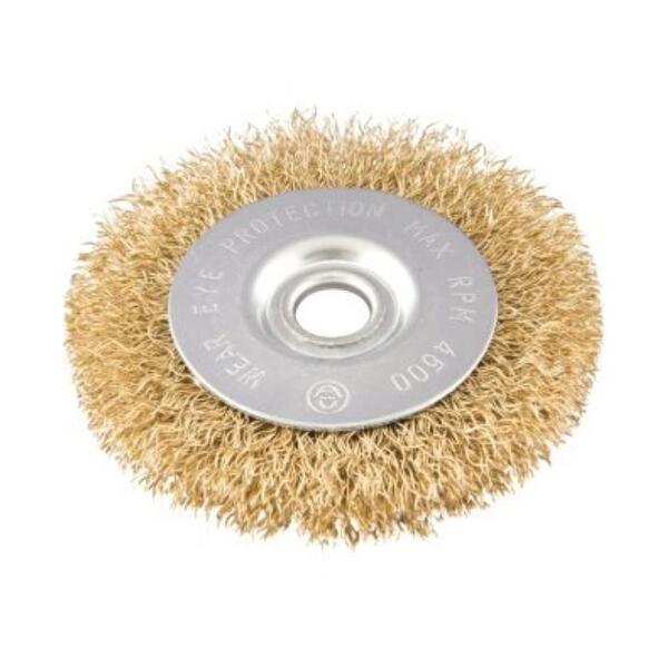 Escova Circular Ondulada 6x1" Furo 3/4" Aço Carb Pol 6000rpm