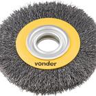 Escova Circular Ondulada 6x3/4  Furo 1.1/4  Aço Carbono Poli