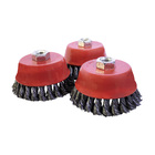 Escova Copo Trançada Aeme 3 Pol (75mm) Rosca M14 100 Unidades