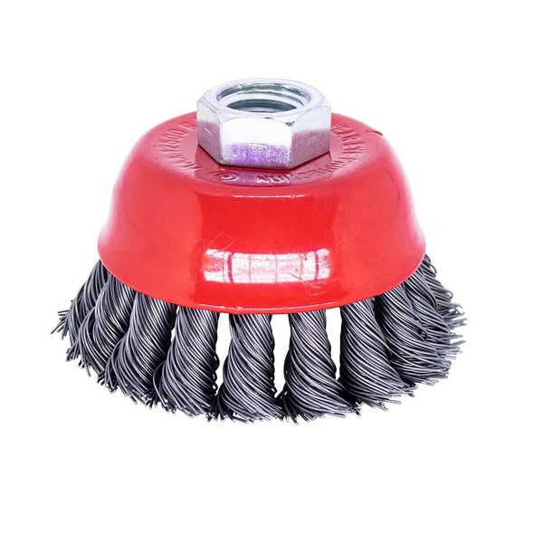 Escova Copo Trançada Aeme 3 Pol (75mm) Rosca M14 100 Unidades