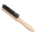 Escova De Aço Cabo Em Madeira Com 3 Fileiras - Pequi