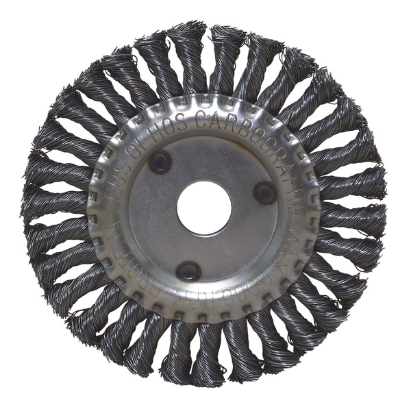 Escova de Aço Circular Trançada 4.1/2" x 1/2" Carbografite