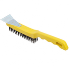 Escova de Aço Manual com Raspador e Cabo Plástico 4 Fileiras 2576 Western