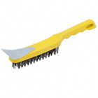 Escova de Aço Manual com Raspador e Cabo Plástico 4 Fileiras 2576 Western