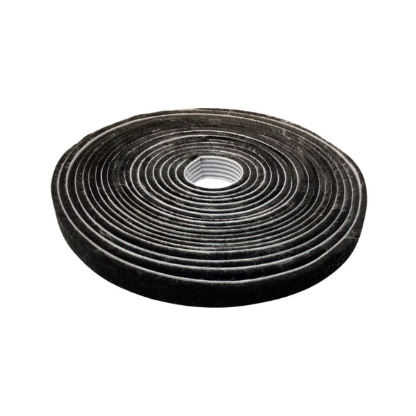 Escova Fita Vedação 20x7 Preta Rolo C/10 Mts Encaixe Janela P