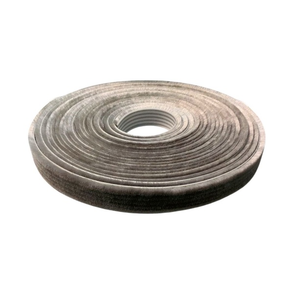 Escova Fita Vedação 25x7 Cinza Rolo C/10 Mts Encaixe Janela P