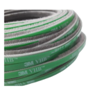 Escova Fita Vedação 5x7 Cinza Rolo C/50 Mts Adesiva Janela Po