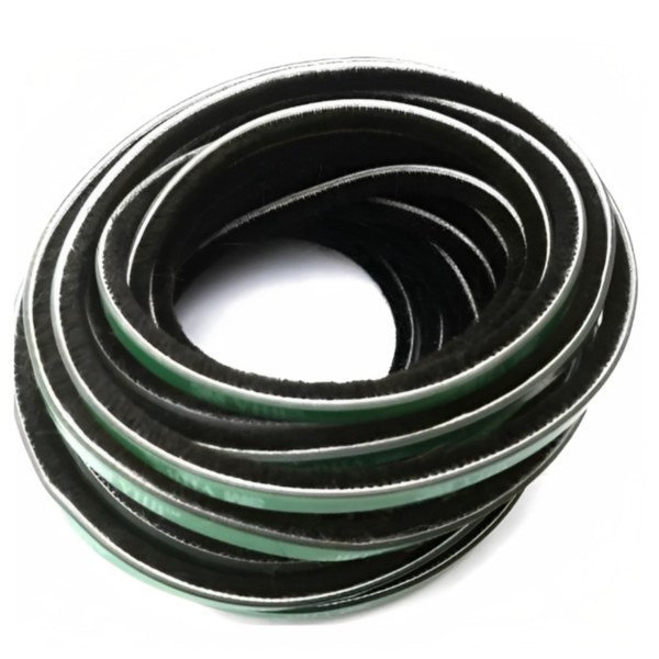 Escova Fita Vedação 7.5x6 Preto Rolo C/50 Mts Adesiva Janela