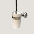 Escova Higiênica Vintage Retrô Cromado Provençal  Porcelana