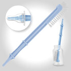 Escova Lavar Mamadeiras Dupla Ação - Limpa Bicos E Mam Azul