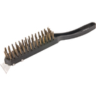 Escova Manual 290x40mm Cabo Plástico 4 Fileiras de Aço com Raspador Vonder