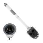 Escova Para Vaso Sanitário De Silicone Com Dispenser