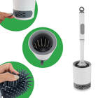 Escova Para Vaso Sanitário De Silicone Com Dispenser