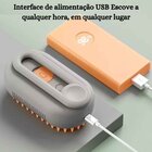 Escova Pet Vapor Usb Para Gato E Cachorro 3 Em 1